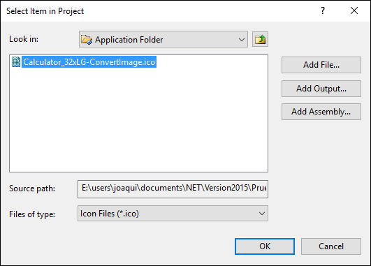 Imagen 13 - AddRemoveProgramsIcon - Seleccionamos el icono y pulsamos aceptar
