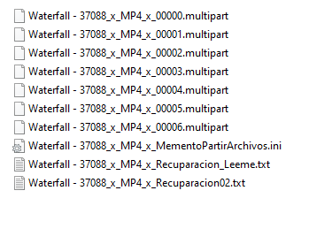 Ejemplo de resultado de la partición